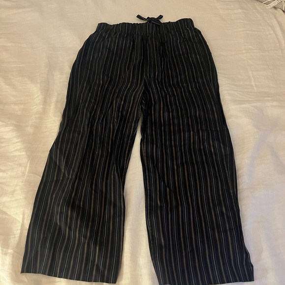 Vince Silk Striped Ankle Pants - Picture 2 of 2